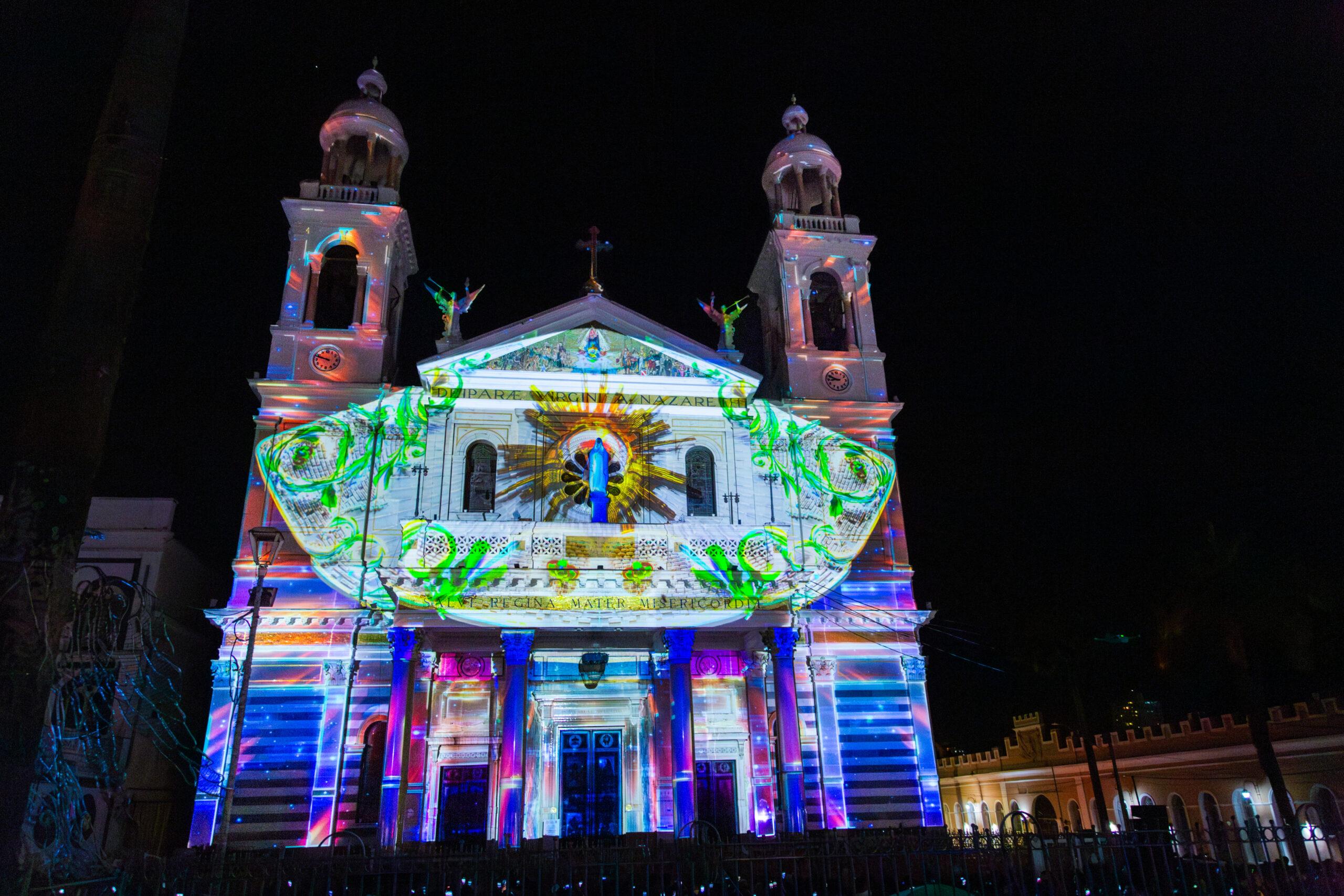 Projeto 'Cores, Sons e Sensações' faz super projeção de imagens na Basílica neste domingo (27) 